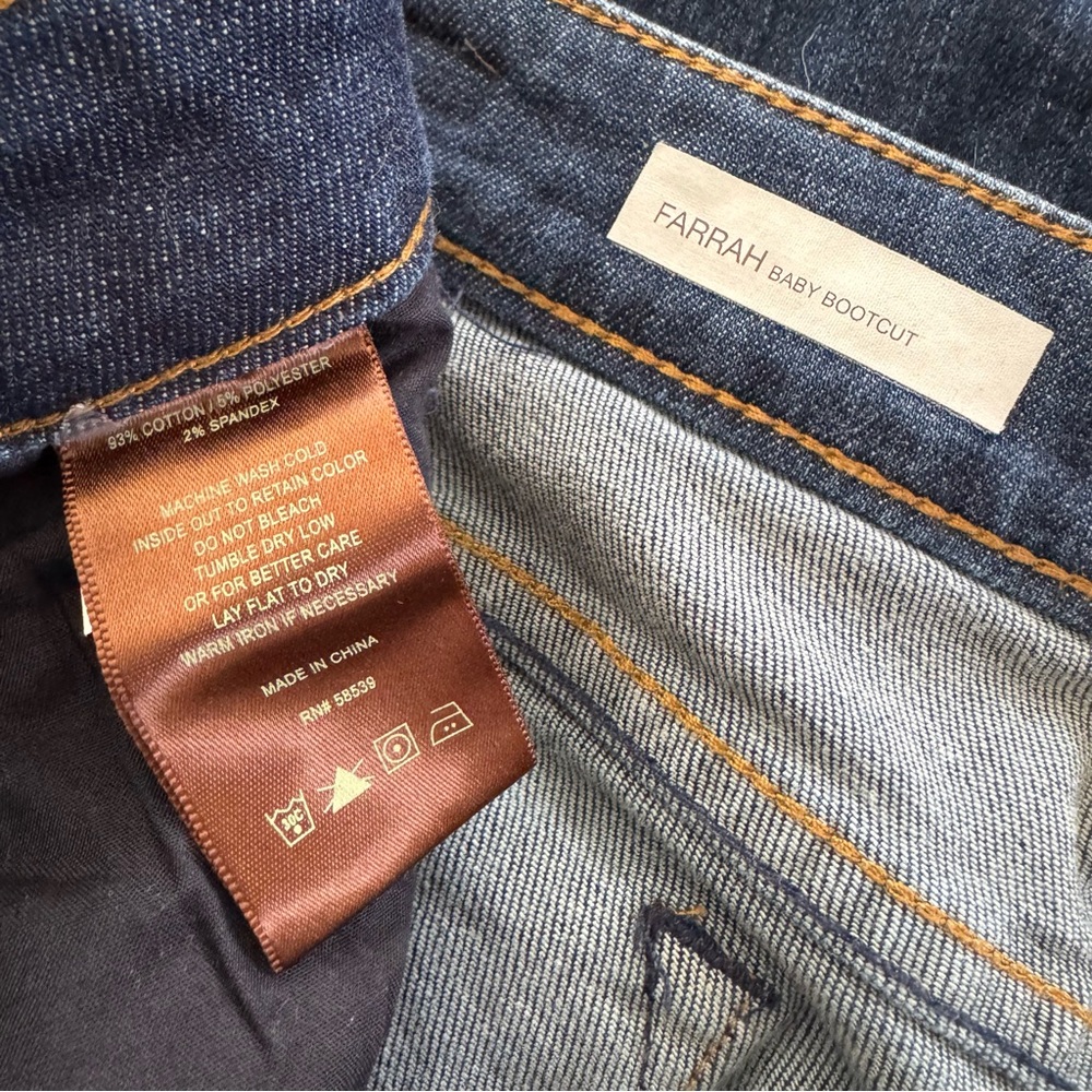 KUT from the Kloth Farrah Baby Bootcut Jeans - Size 10 EUC medium to dark wash - Picture 6 of 8